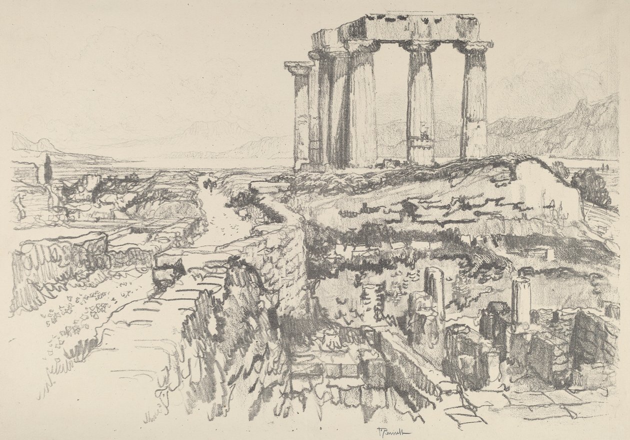Corinto, verso il Golfo, 1913 da Joseph Pennell