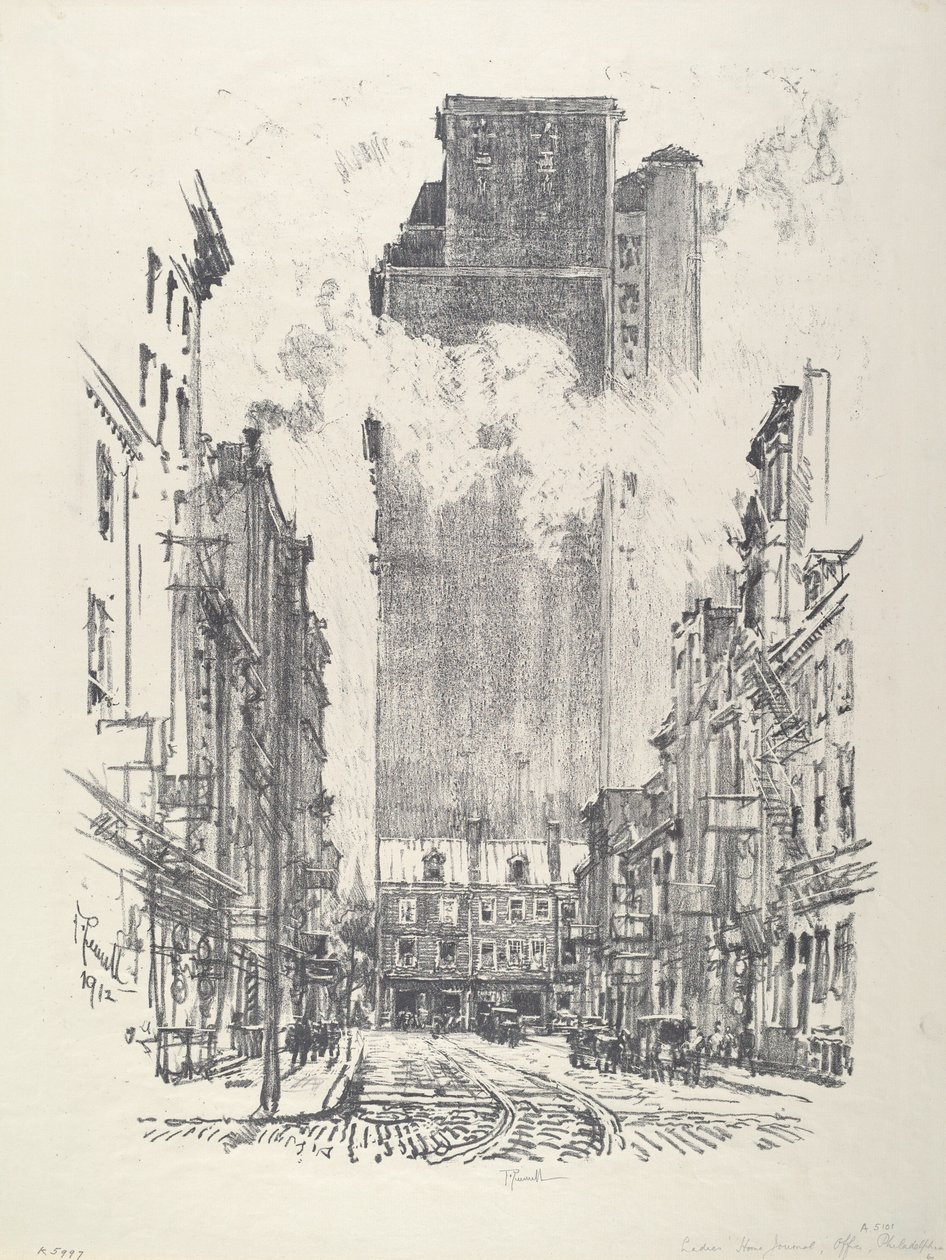 Giù per Sansom Street, 1912 da Joseph Pennell