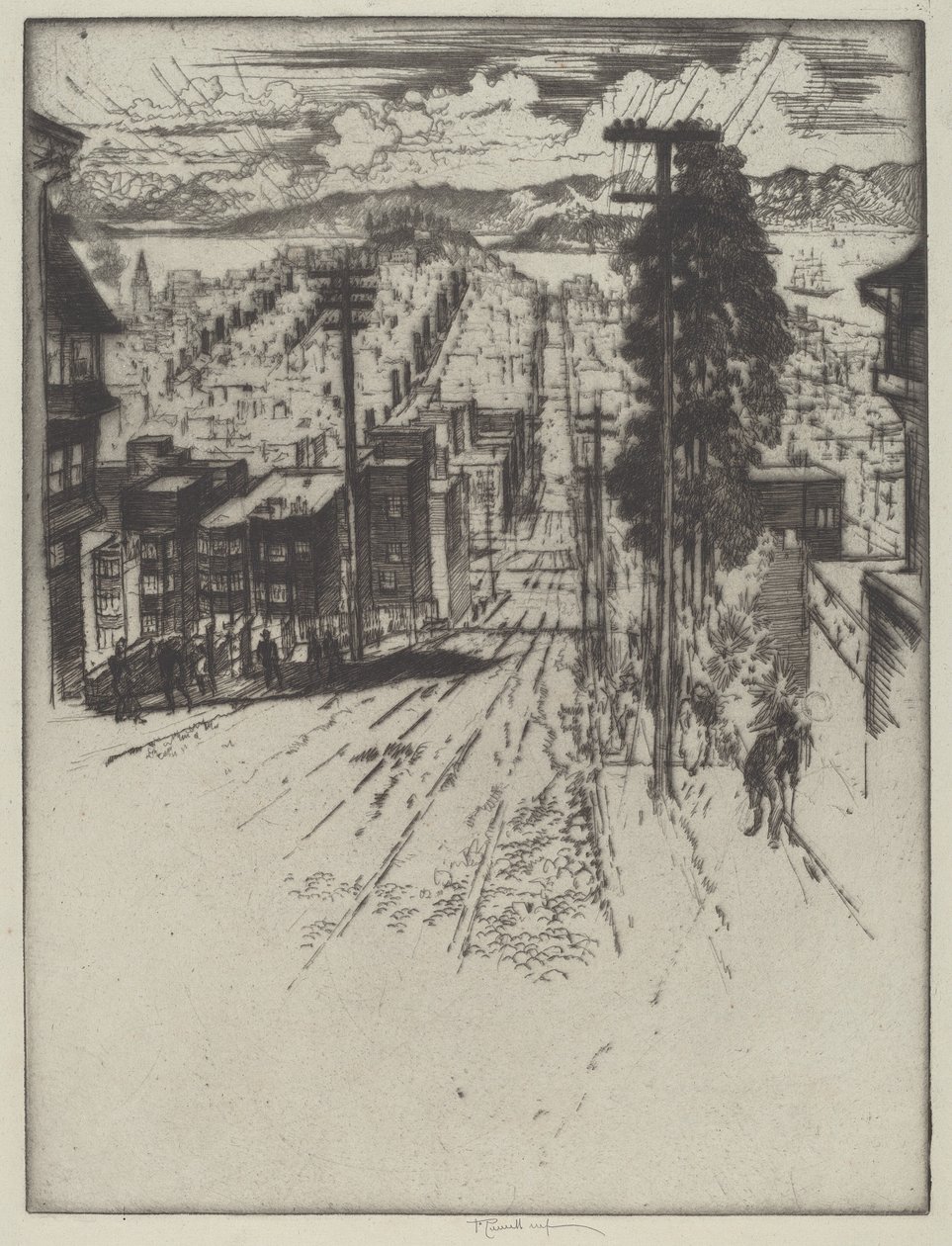 Su e giù per le colline fino alla baia, San Francisco da Joseph Pennell