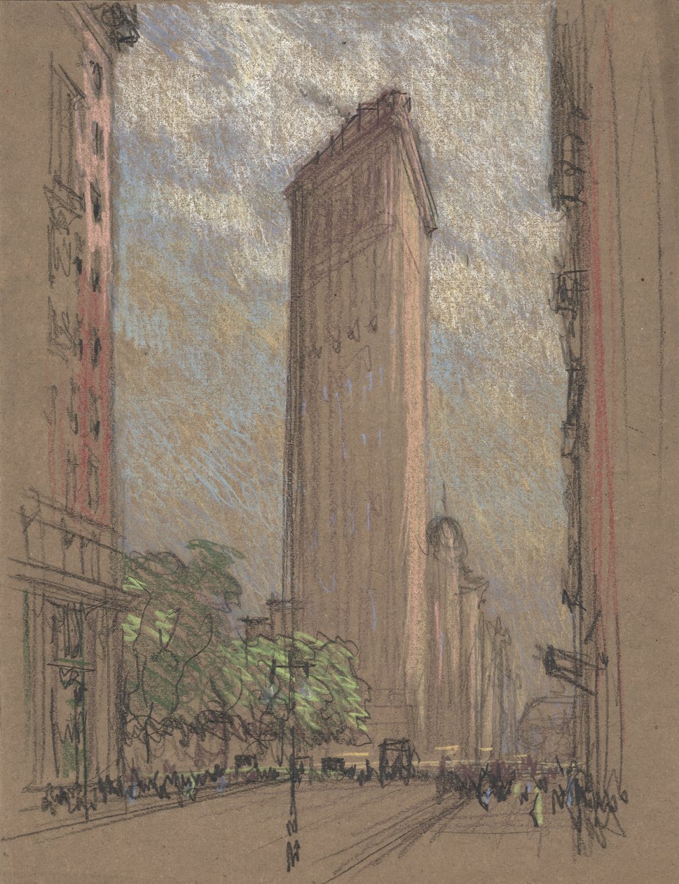 Disegno del Flatiron Building di Pennell, c.1904 da Joseph Pennell