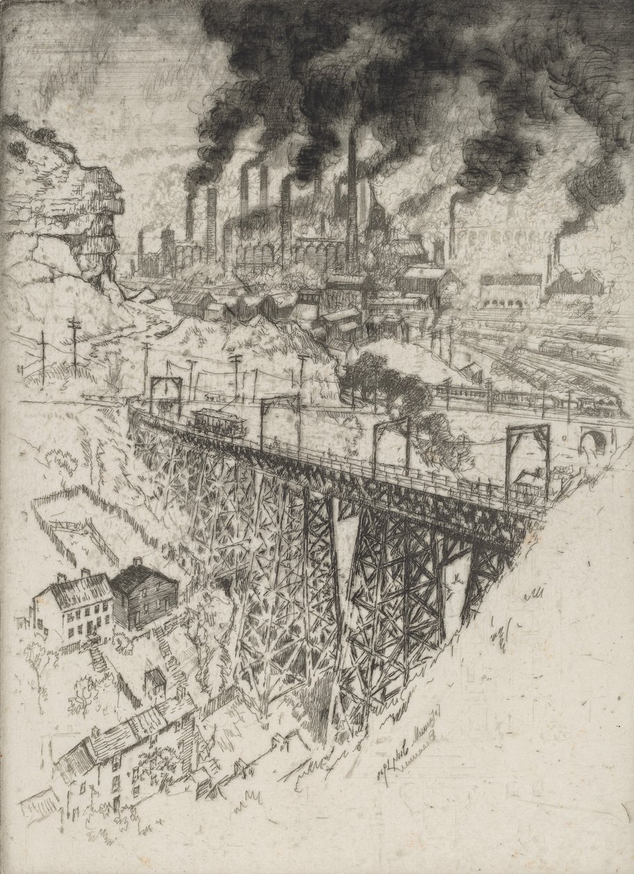 Edgar Thomson Works, Bessemer, 1909 da Joseph Pennell