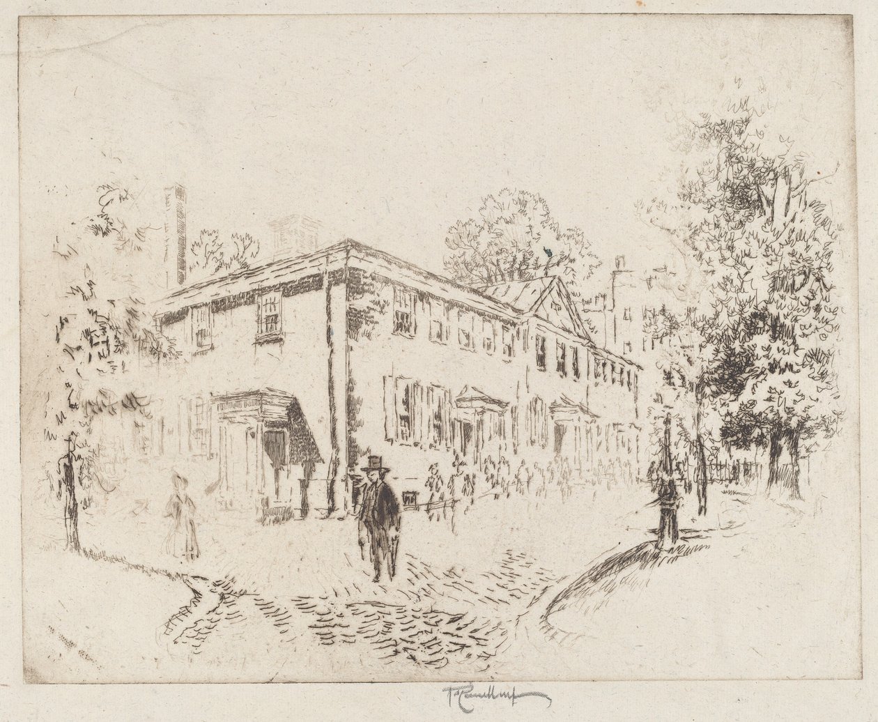 Quarta Strada, Casa di Riunione, Filadelfia da Joseph Pennell