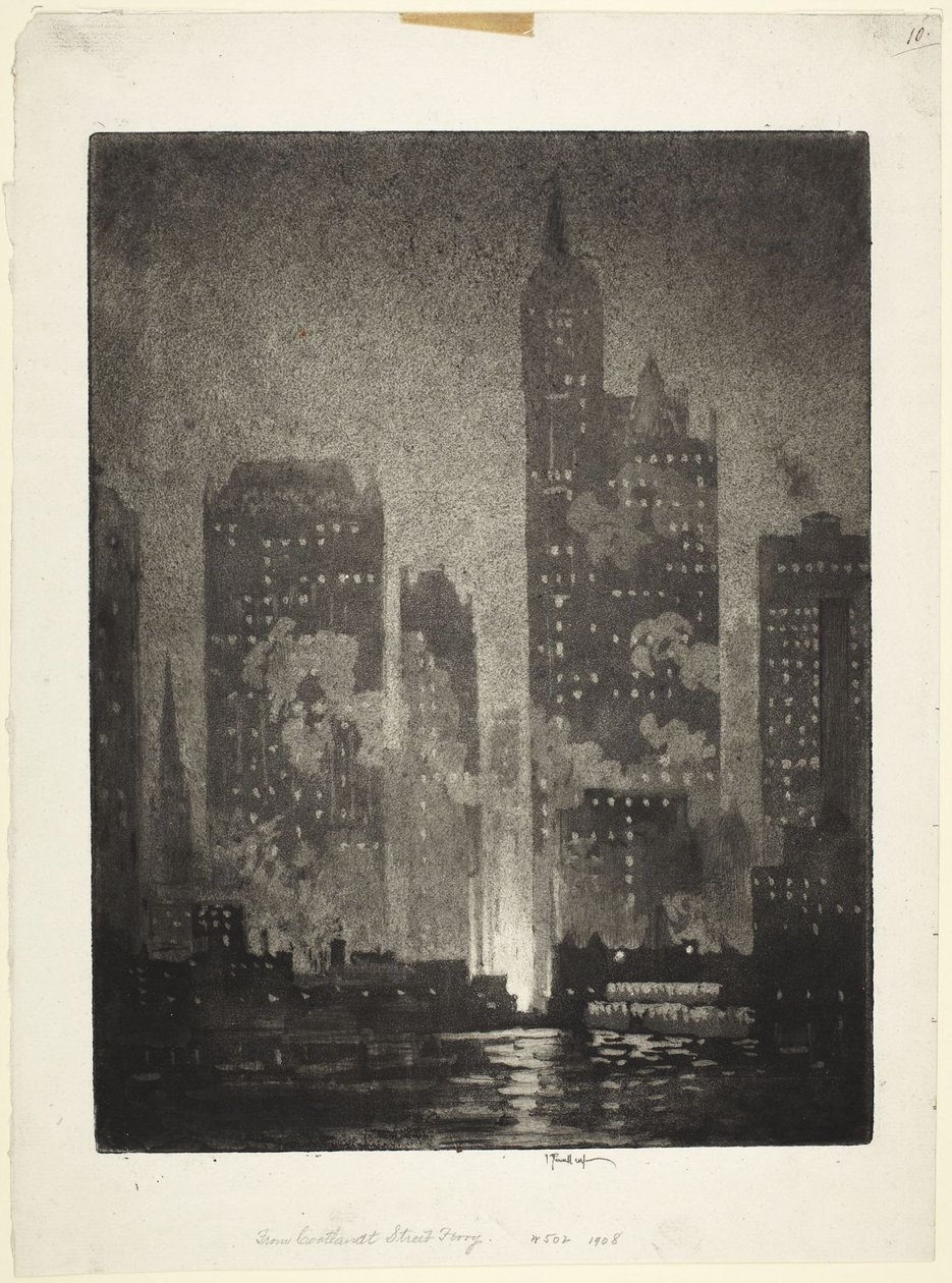 Dal traghetto di Cortland Street da Joseph Pennell