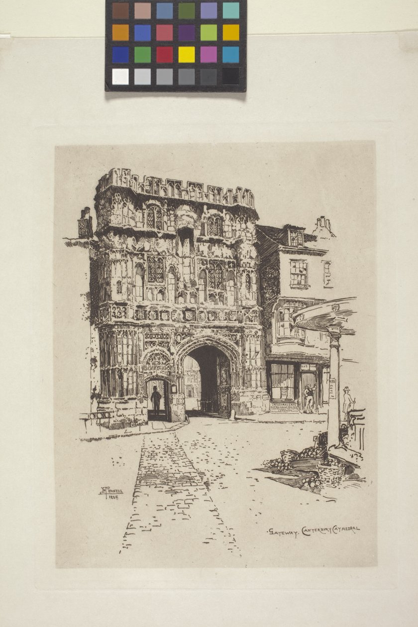 Porta della Cattedrale di Canterbury da Joseph Pennell