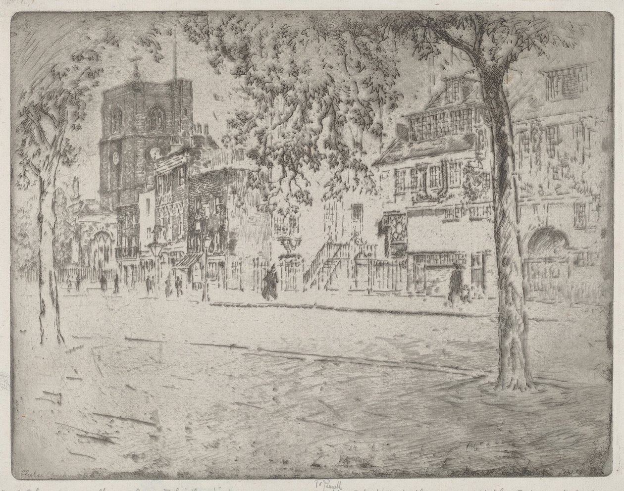Casa dove morì Whistler, 1904 da Joseph Pennell