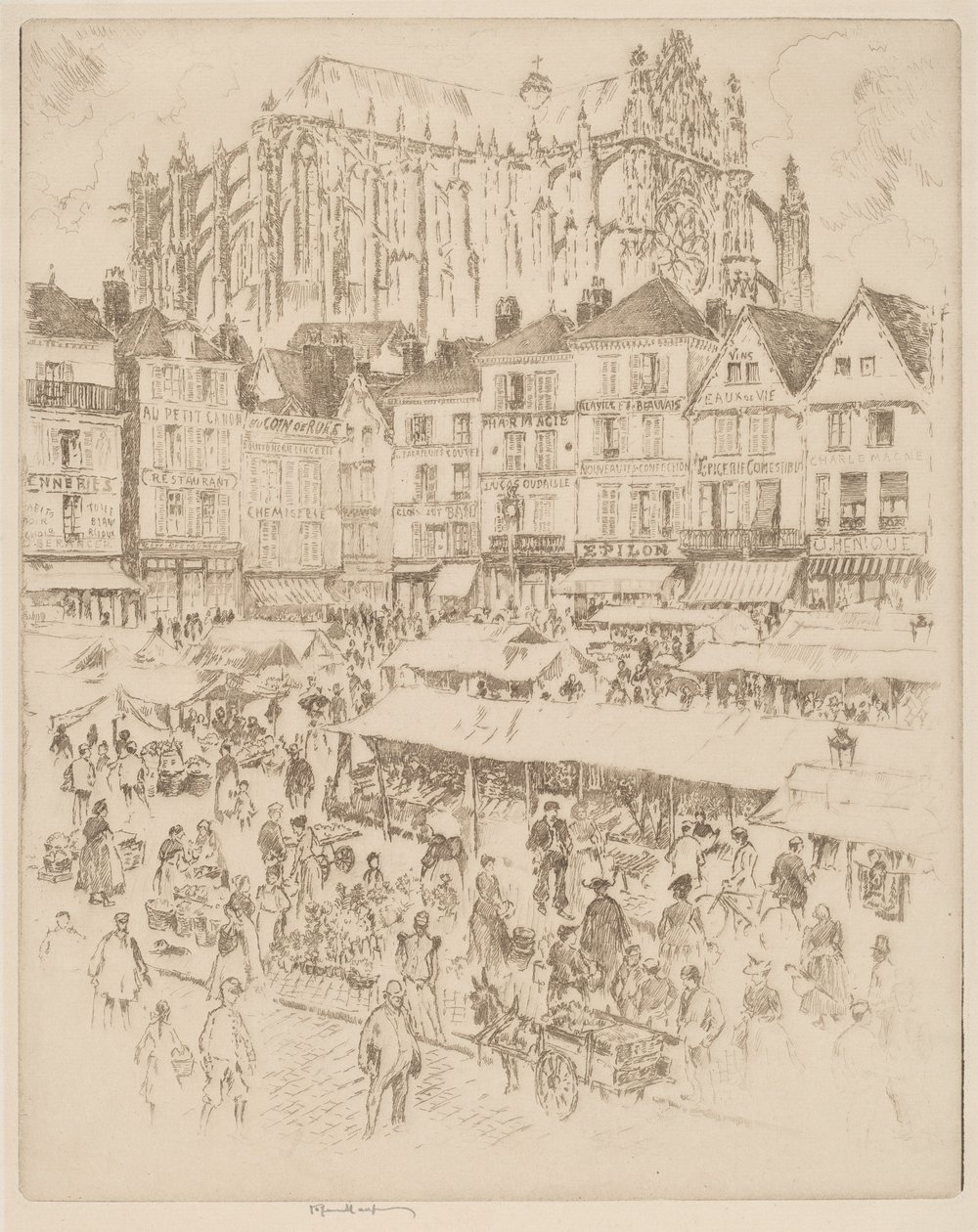 La Place, Beauvais da Joseph Pennell