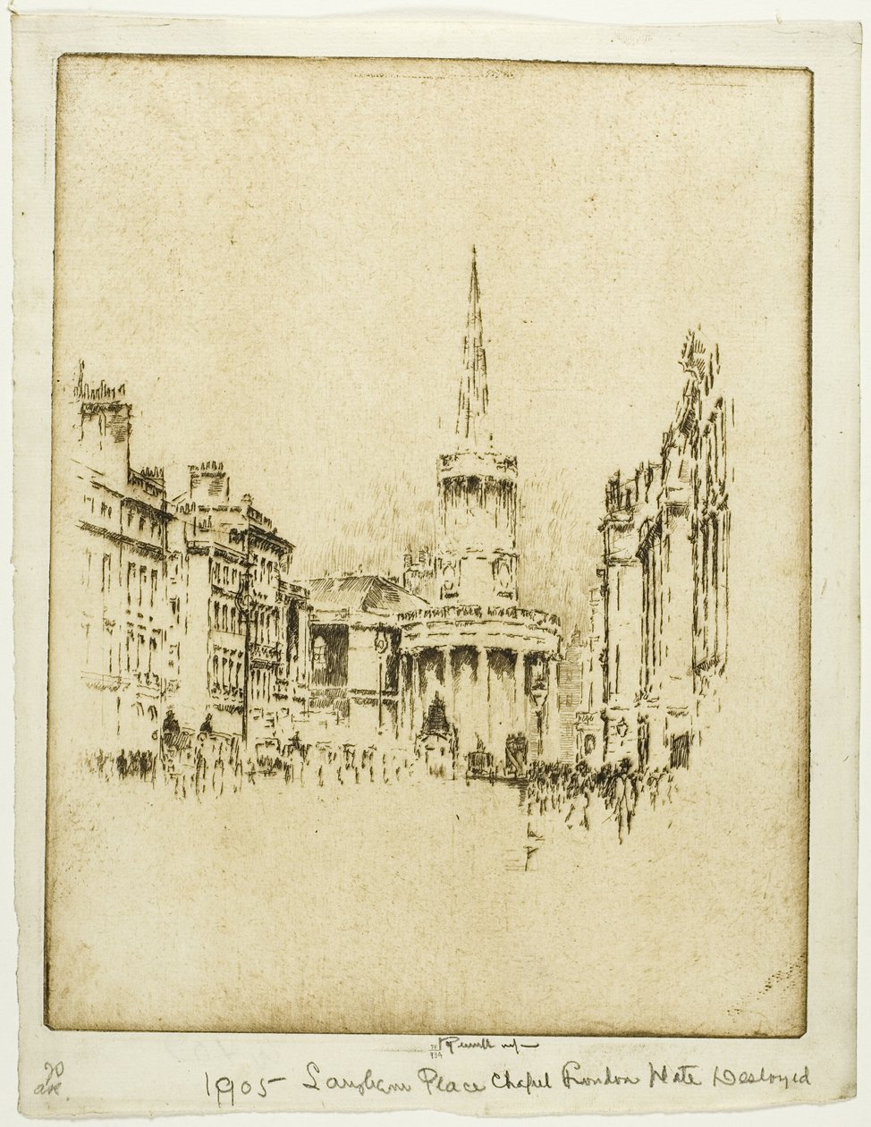 Cappella di Langham Place da Joseph Pennell
