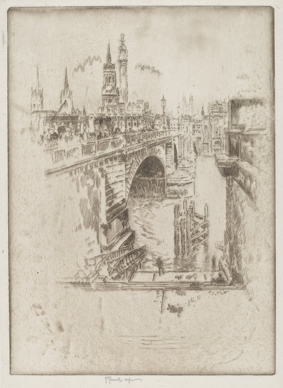 Scale del London Bridge da Joseph Pennell