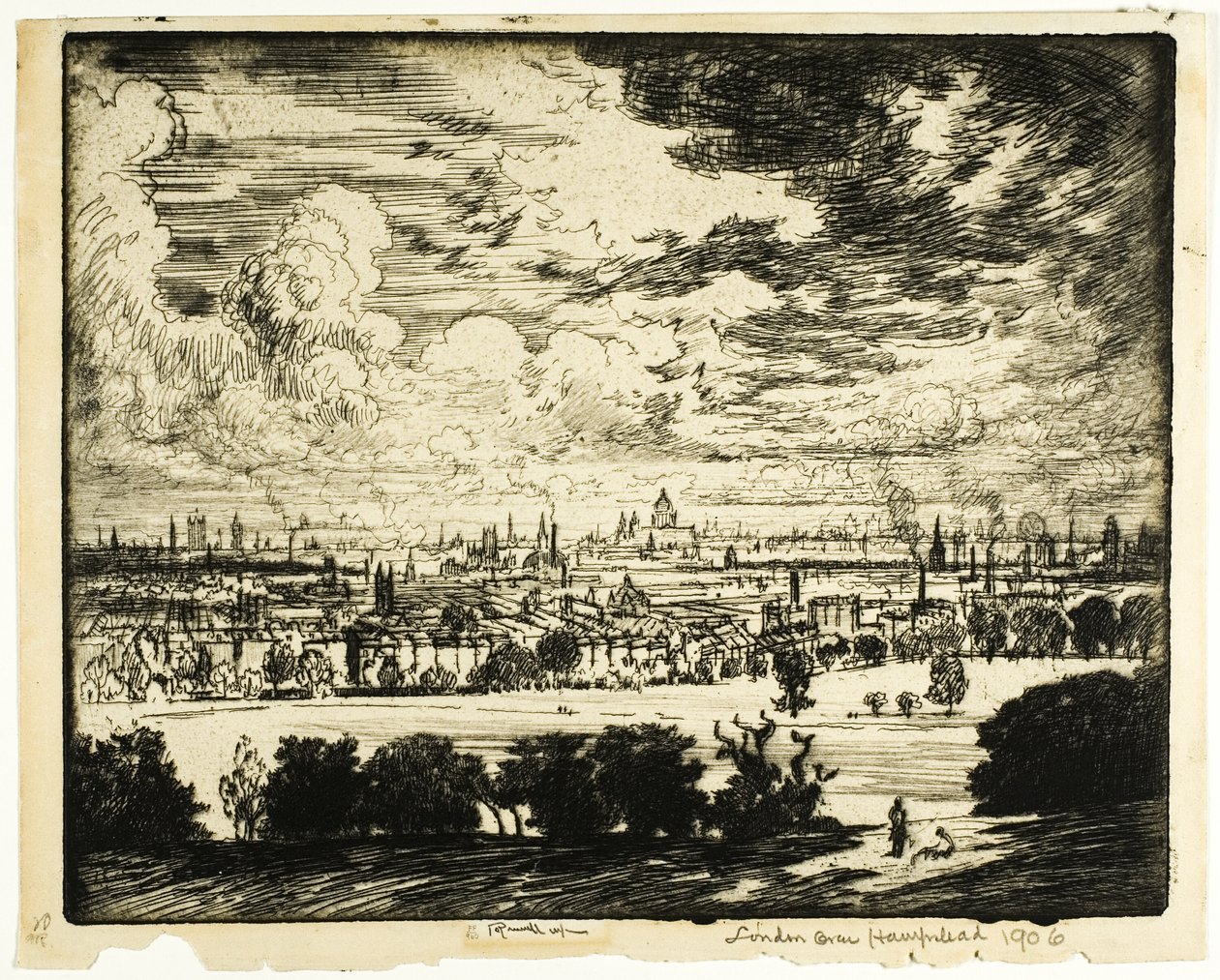 Londra sopra Hampstead da Joseph Pennell