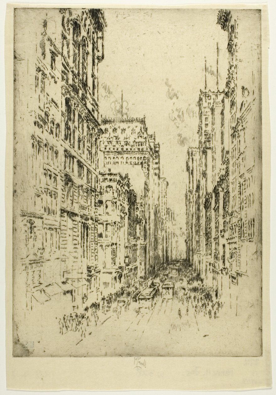Broadway inferiore da Joseph Pennell