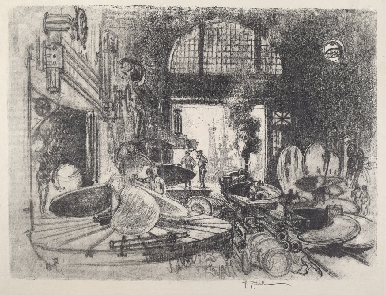 Produzione di pale per eliche, 1917 da Joseph Pennell