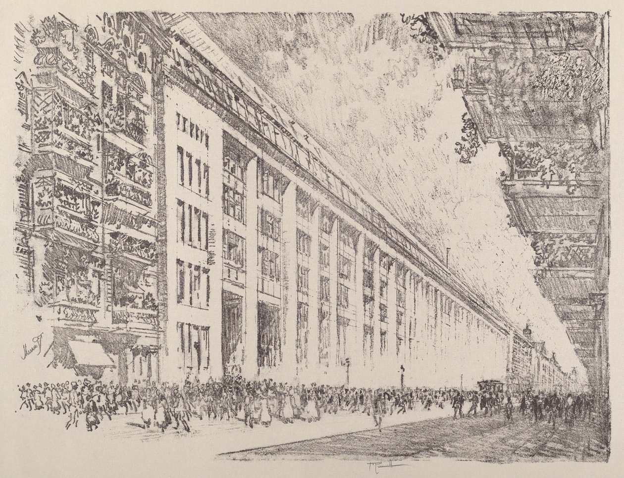 Mezzogiorno, General Electric Works, Berlino, 1921 da Joseph Pennell