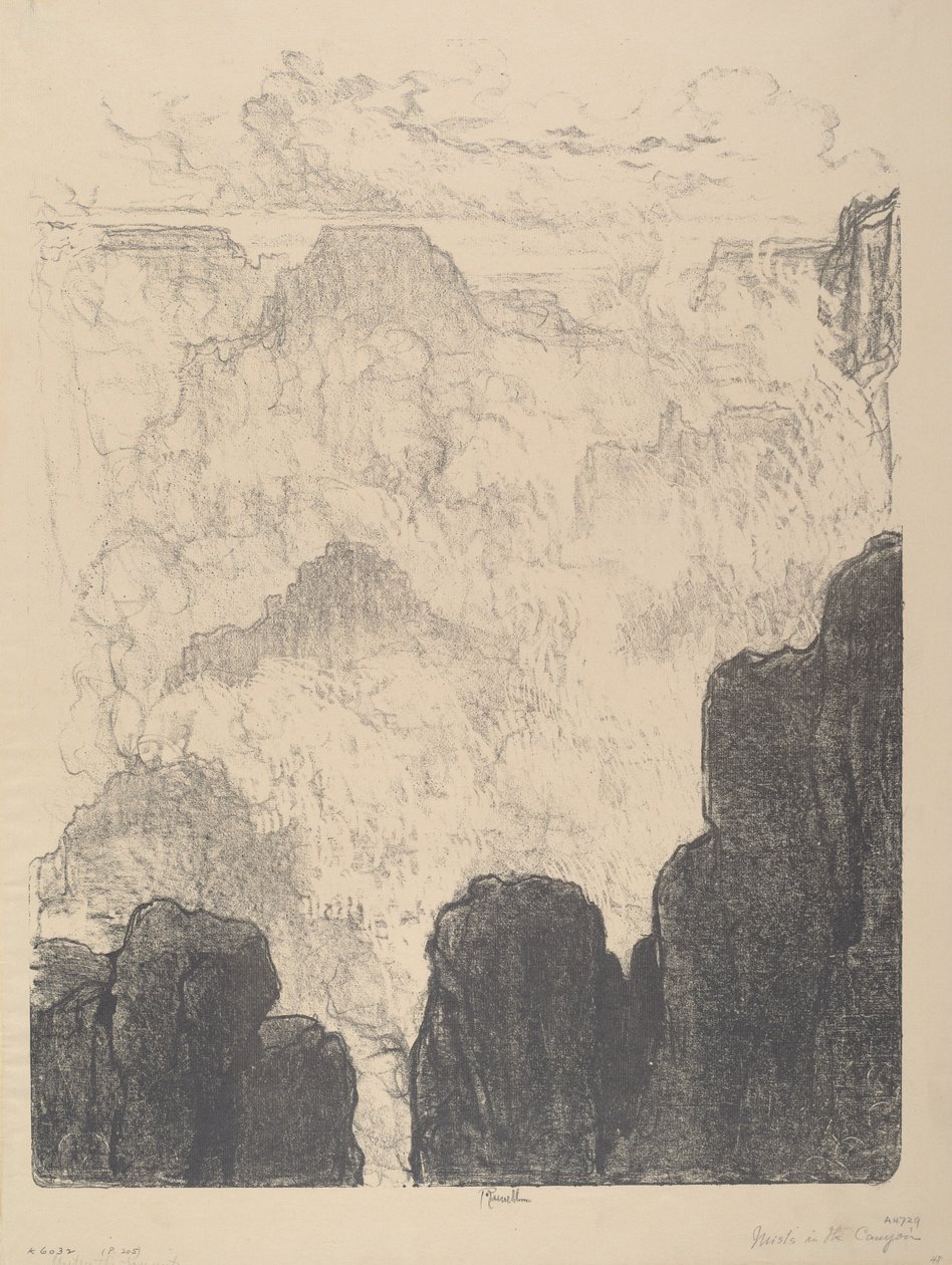 Nebbie nel canyon, No.II, 1912 da Joseph Pennell