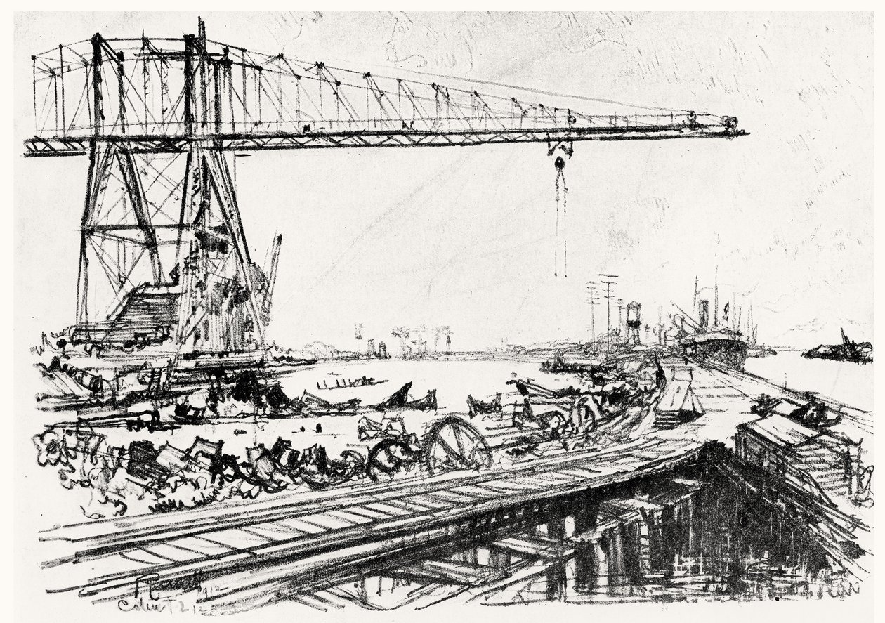 Mount Hope, tavola II da Il Canale di Panama di Joseph Pennell, 1912 da Joseph Pennell