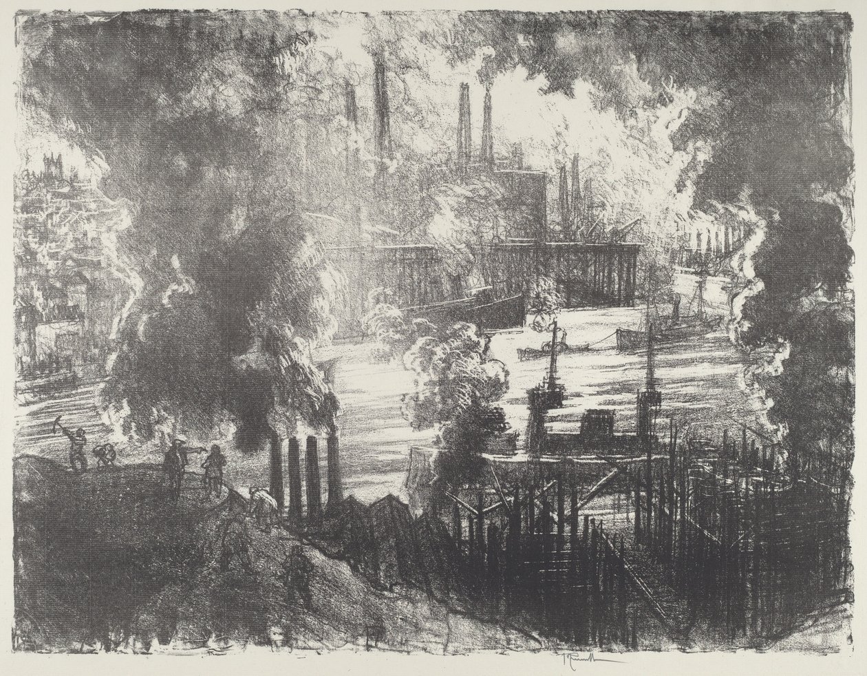 Fiume delle munizioni da Joseph Pennell