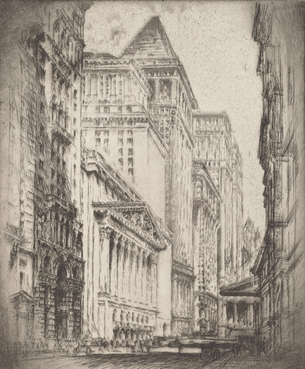 Borsa di New York, 1923 da Joseph Pennell