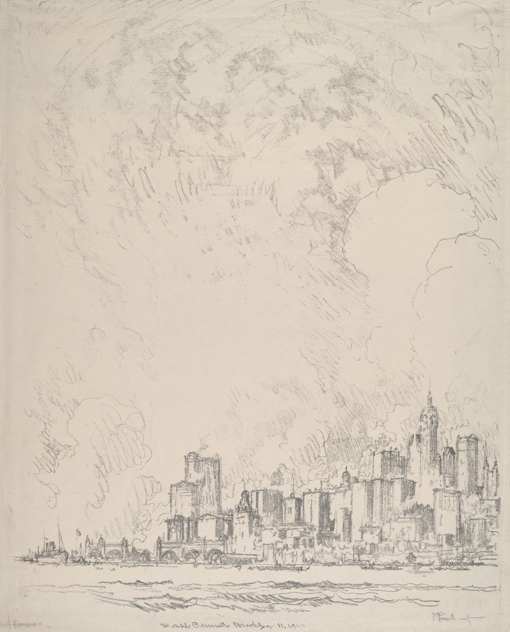 New York da Brooklyn, 1910 da Joseph Pennell