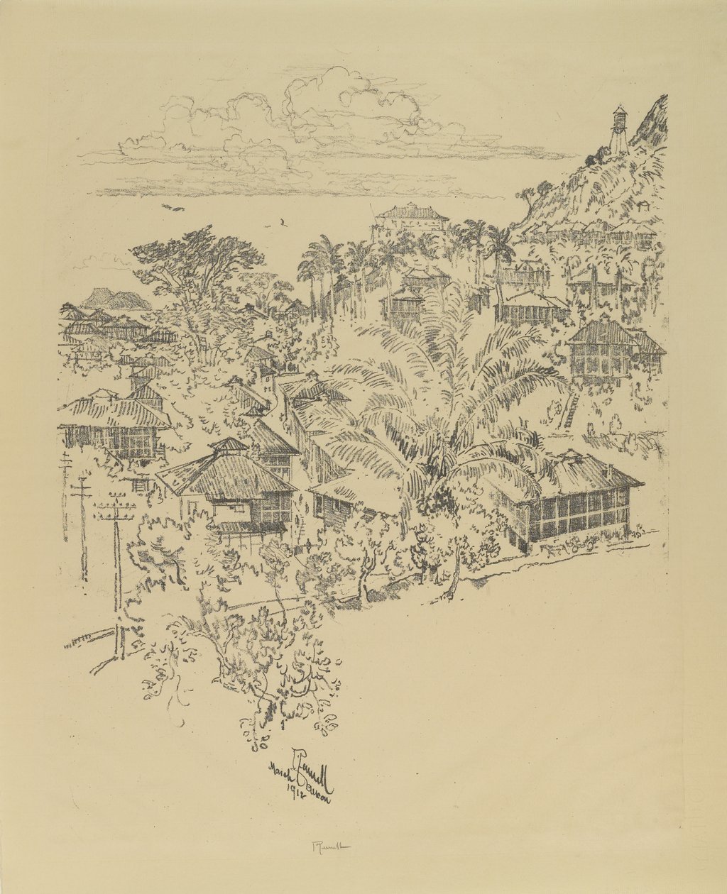 Ancon ufficiale. Edifici amministrativi, 1912 da Joseph Pennell