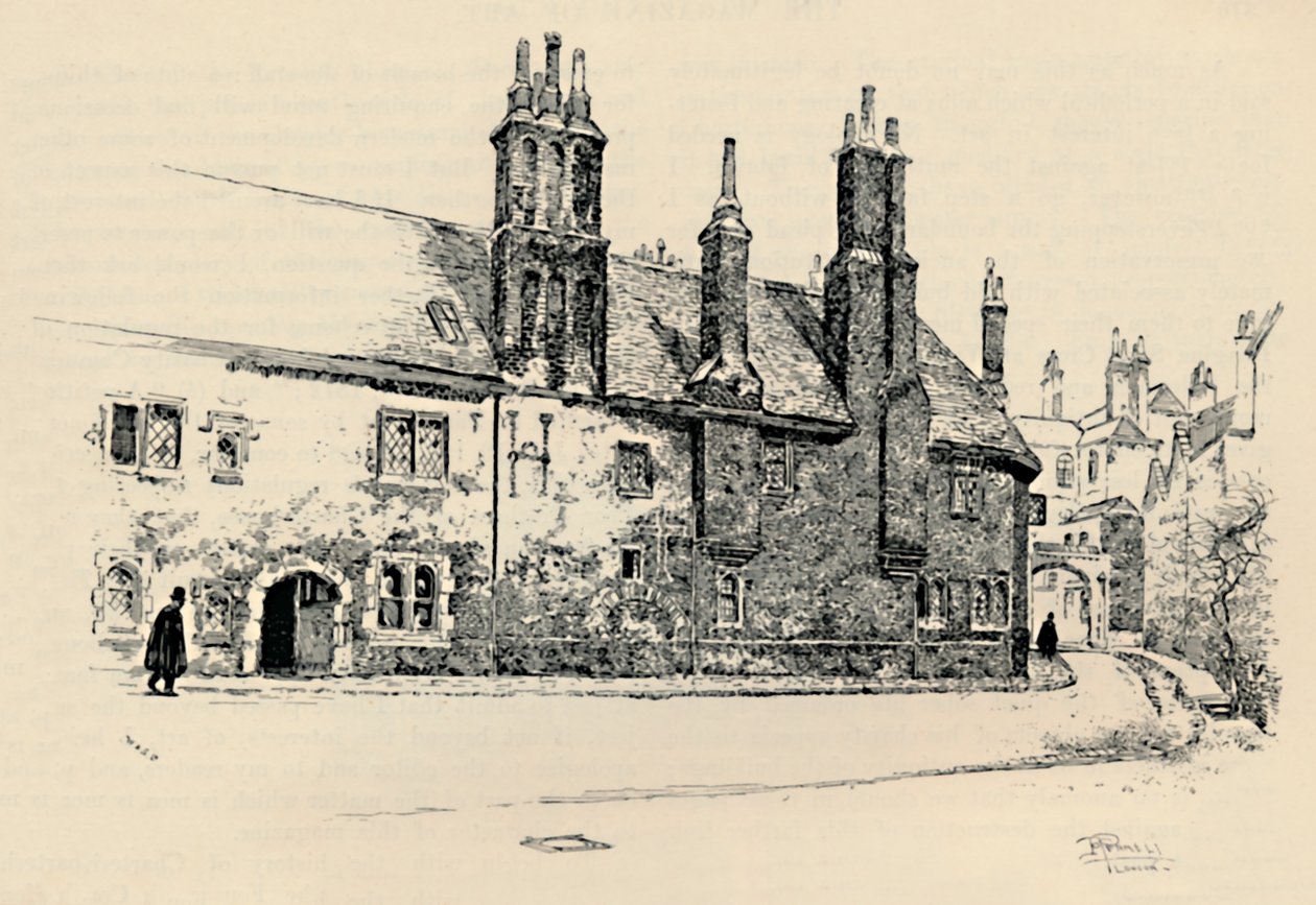 Vecchia Certosa: Facciata esterna del Washhouse Court, con il cancello interno, 1886 da Joseph Pennell