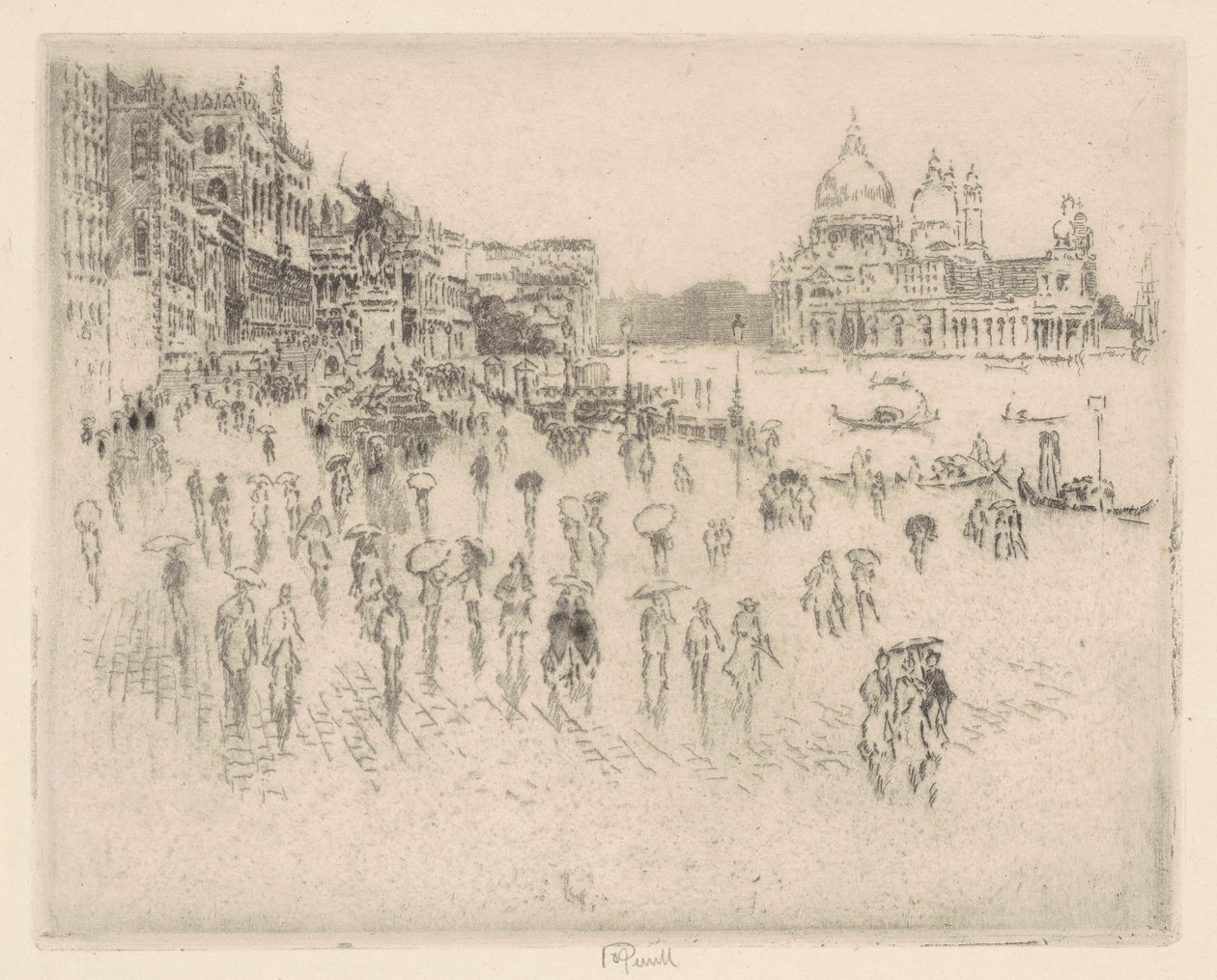 Sulla Riva, dalla finestra di Pennell da Joseph Pennell