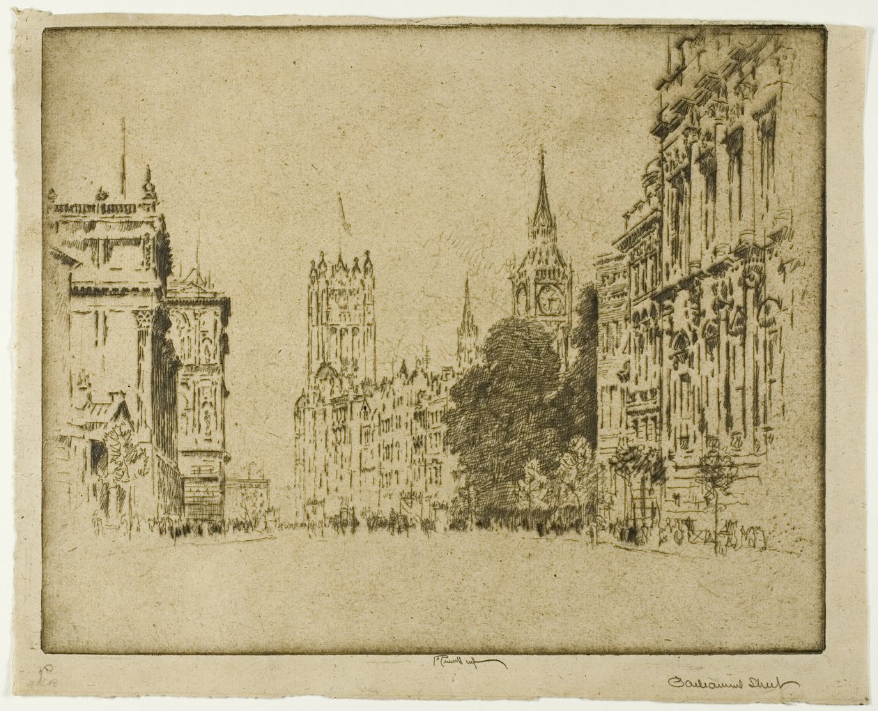 Parliament Street, Westminster da Joseph Pennell