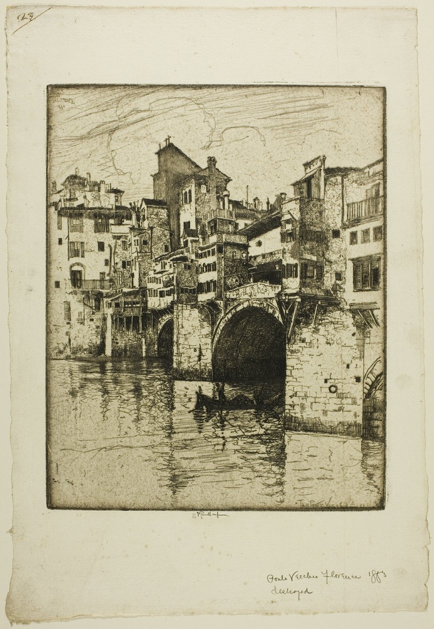 Ponte Vecchio, Firenze da Joseph Pennell