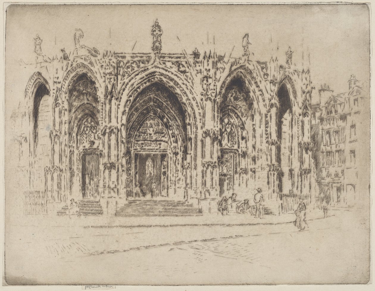 Portico di San Maclou, Rouen da Joseph Pennell