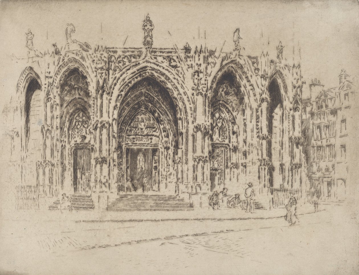Portico di San Maclou, Rouen, 1907 da Joseph Pennell