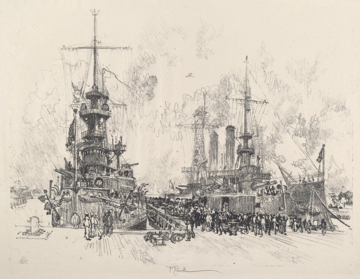 Pronto per il servizio di nuovo, 1917 da Joseph Pennell