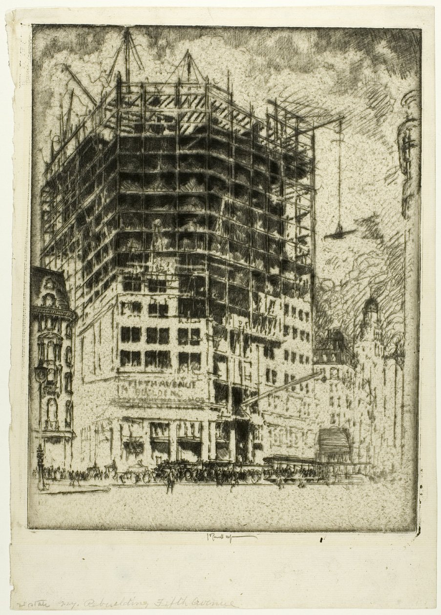 Ricostruzione della Quinta Strada da Joseph Pennell