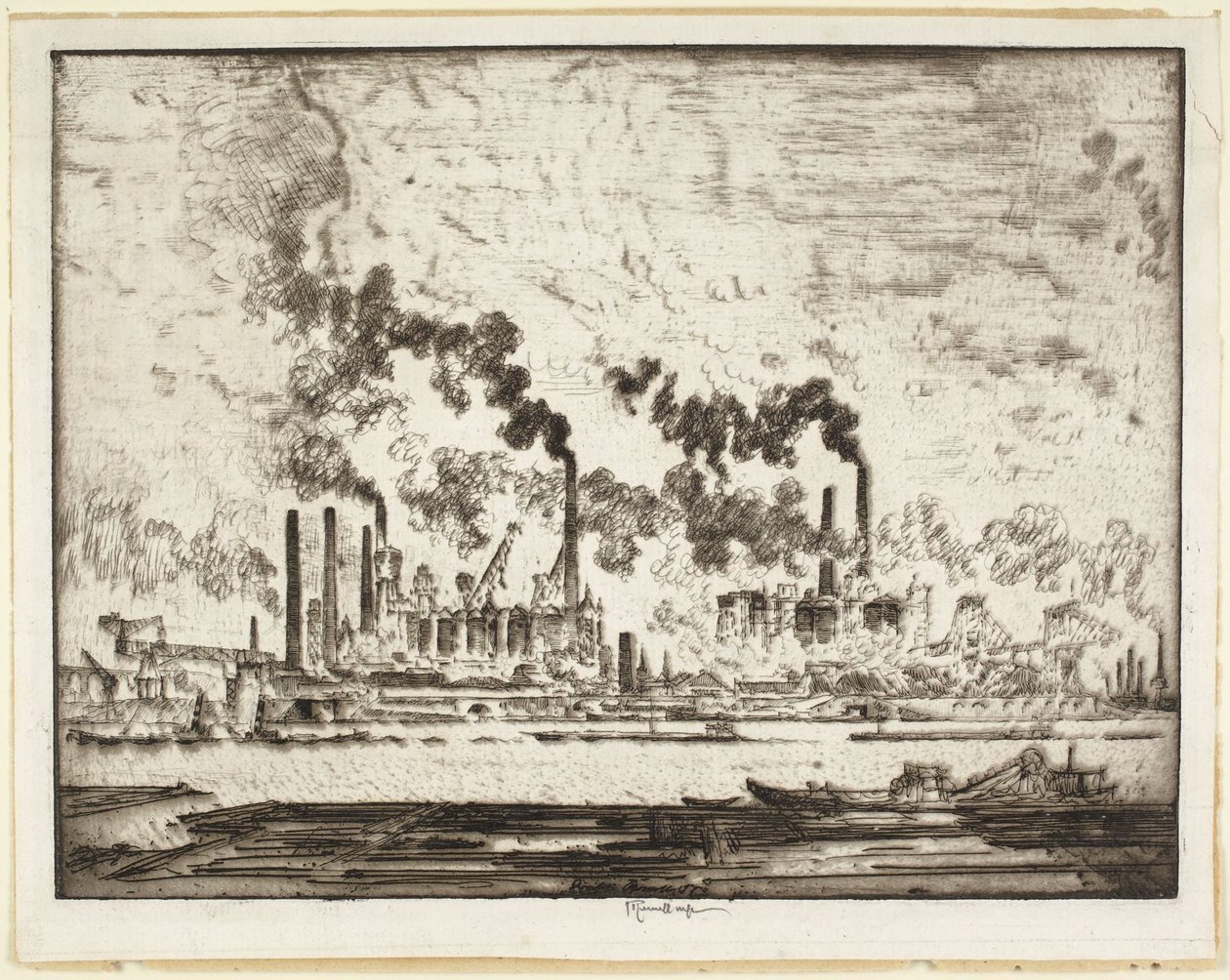 Castelli sul Reno, Duisburg da Joseph Pennell