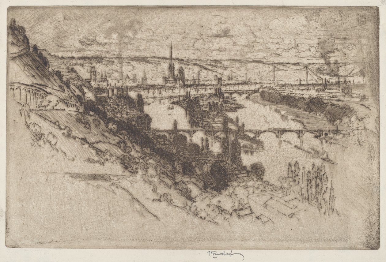 Rouen, da Bon Secours da Joseph Pennell