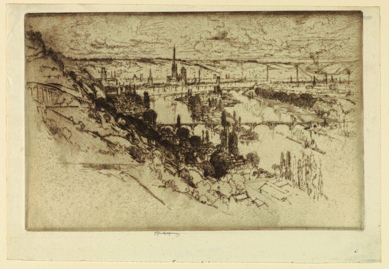 Rouen da Bon Secours da Joseph Pennell