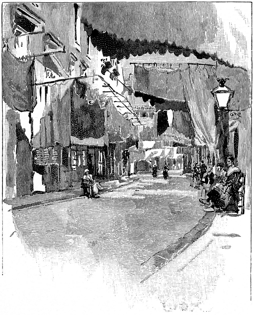 Rue de Beaucaire. Incisione di Joseph Pennell 1888 da Joseph Pennell