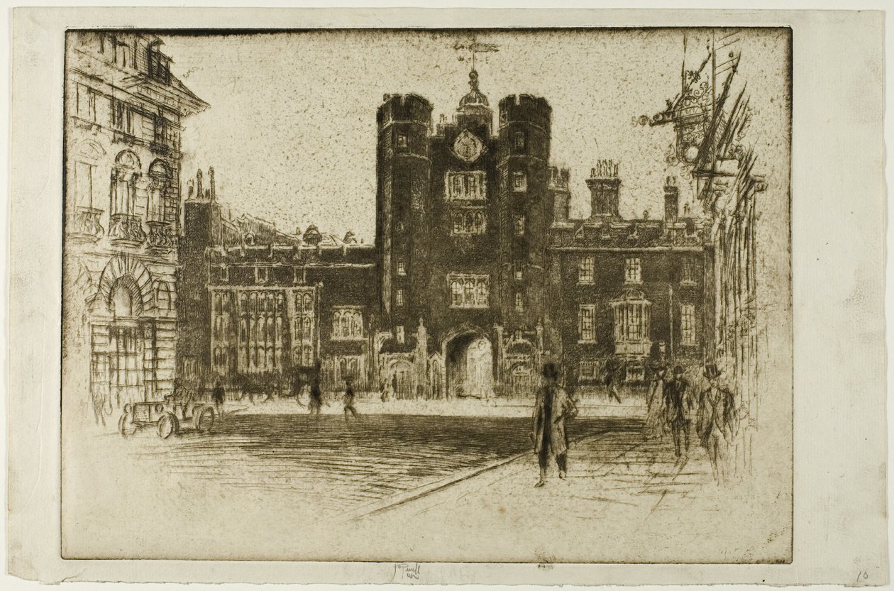 Palazzo di San Giacomo, da Saint James Street da Joseph Pennell