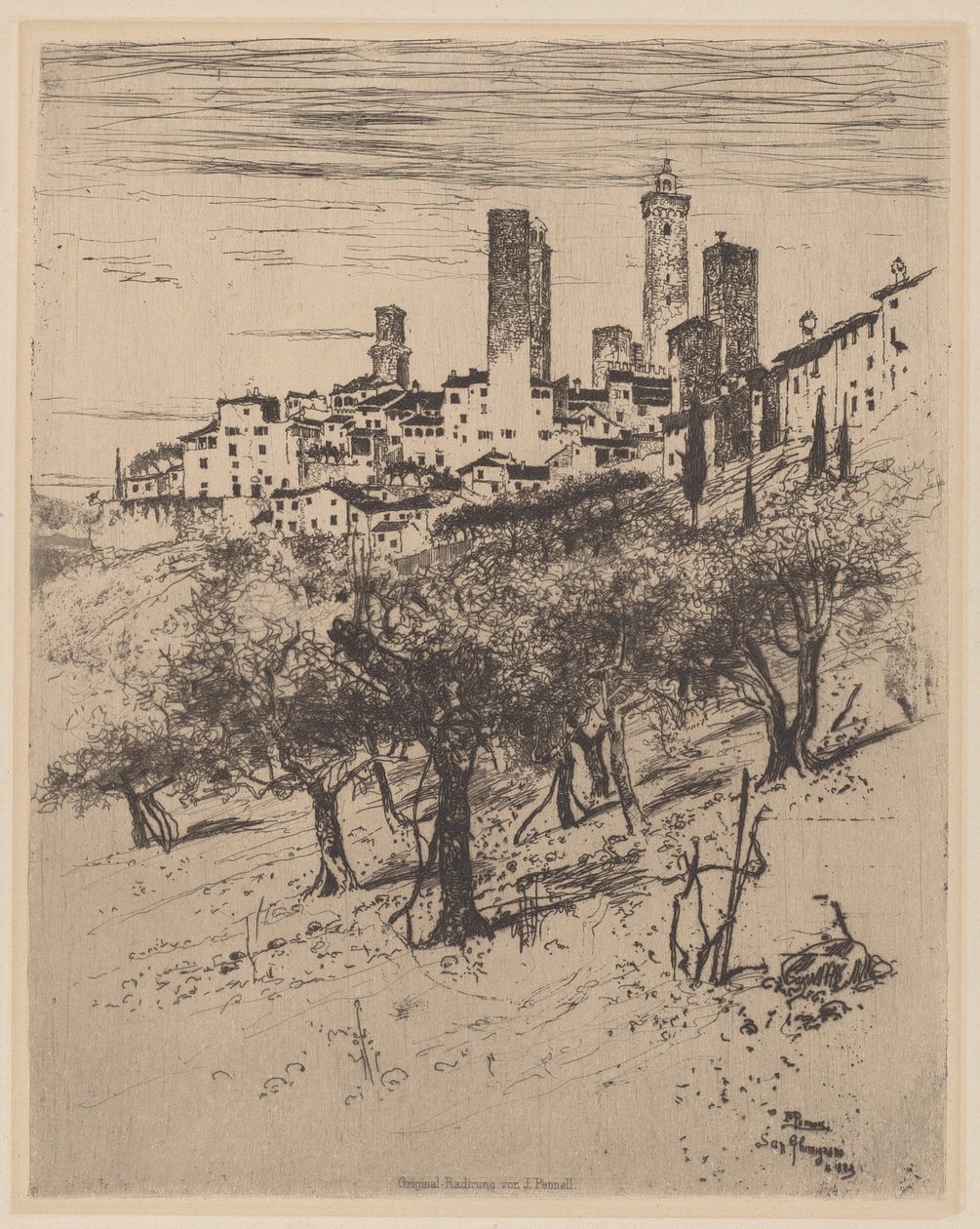 San Gimignano da Joseph Pennell