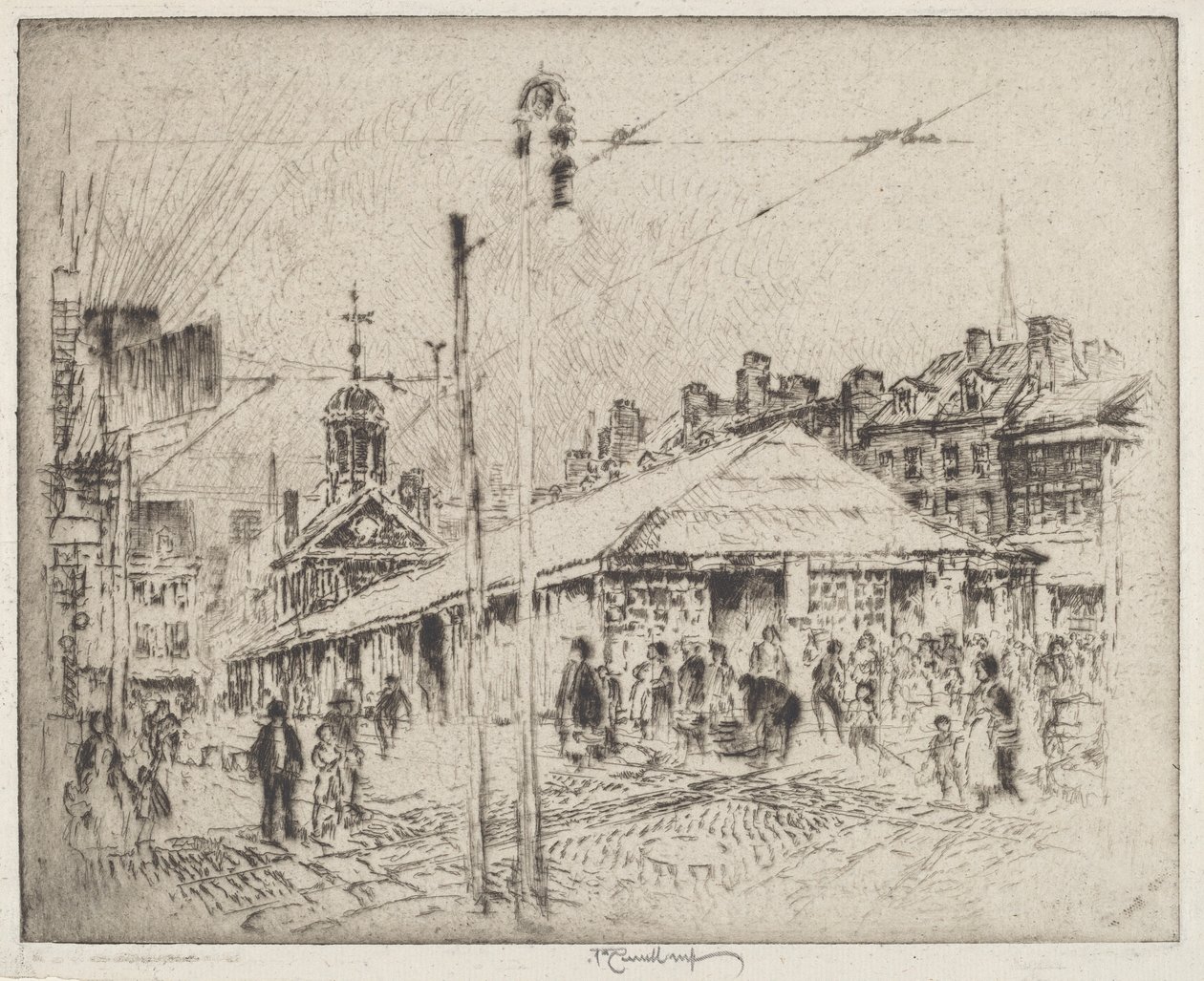 Mercato di Second Street, Filadelfia da Joseph Pennell