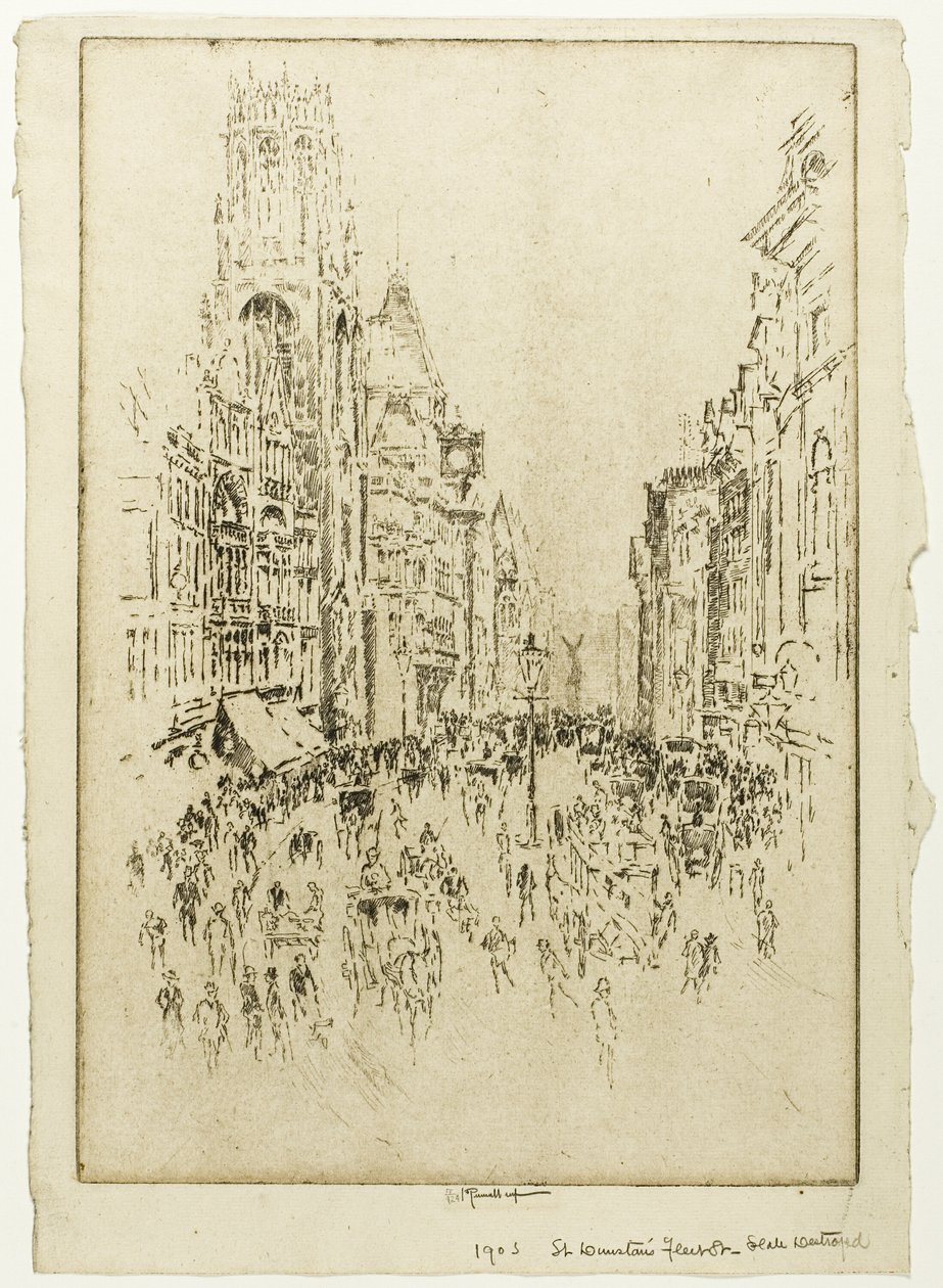 St. Dunstan, Fleet Street da Joseph Pennell