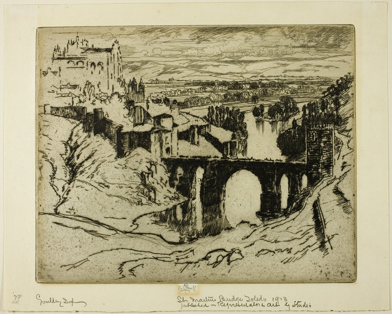 Ponte di San Martino, Toledo da Joseph Pennell