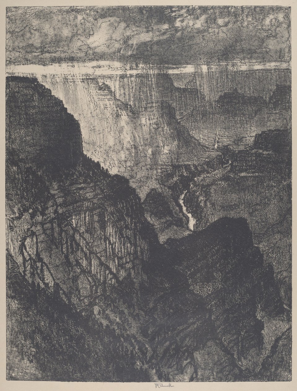 Tempesta nel Grand Canyon, 1912 da Joseph Pennell