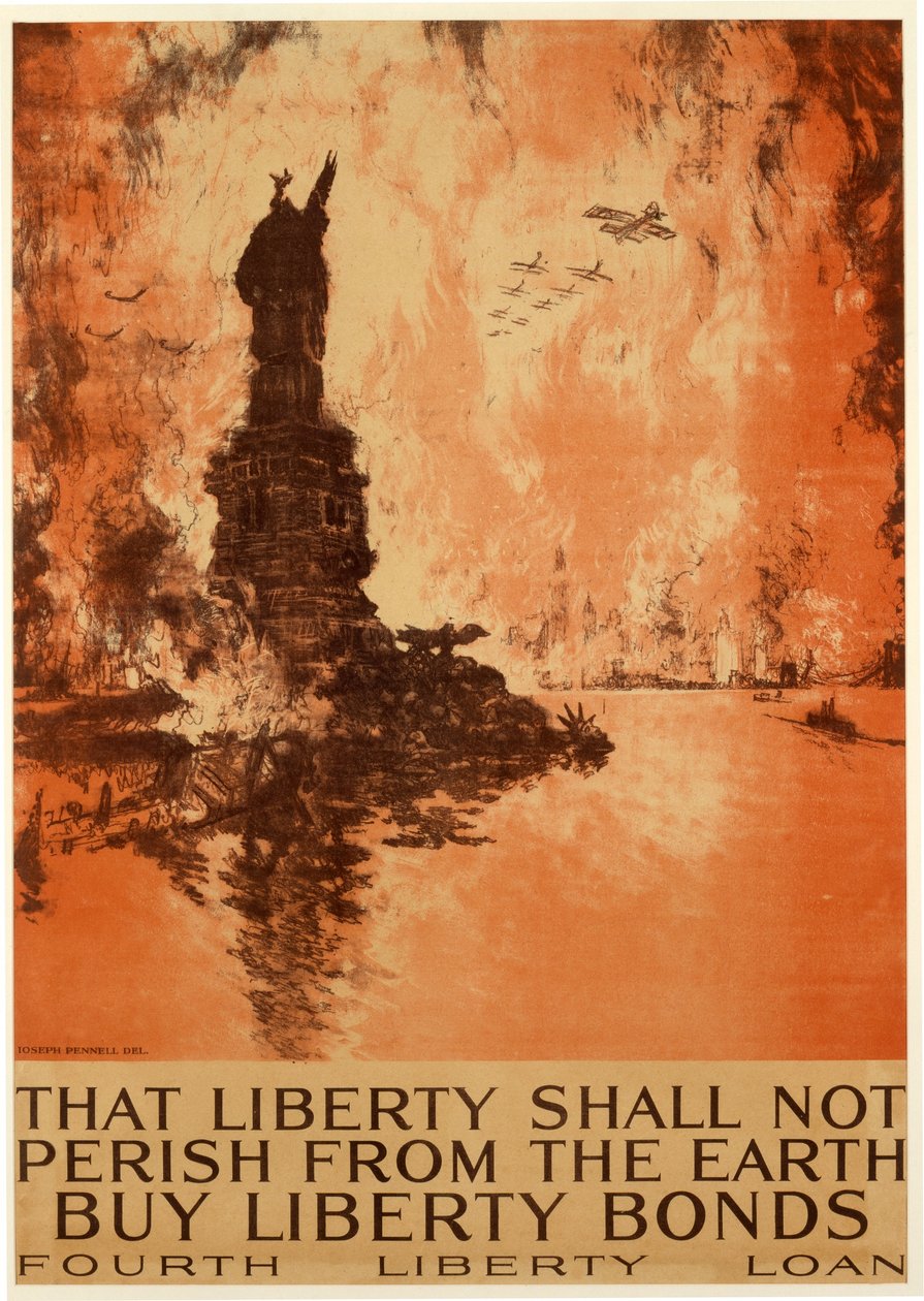 Affinché la libertà non scompaia dalla faccia della terra, acquistate i Liberty Bonds da Joseph Pennell