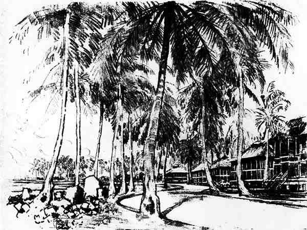 Il Quartiere Americano, tavola I da Il Canale di Panama di Joseph Pennell, 1912 da Joseph Pennell