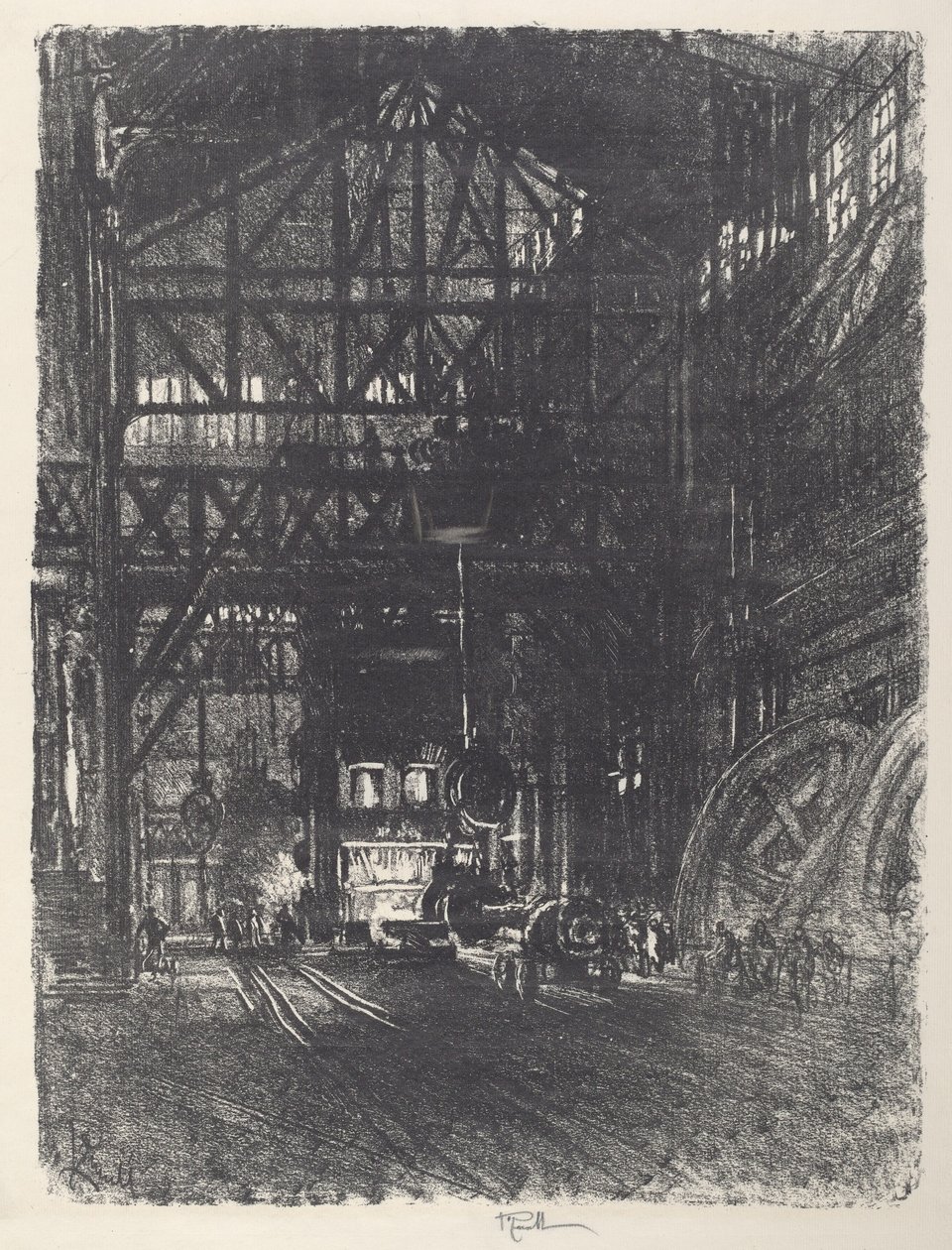 La pressa per piastre corazzate da Joseph Pennell