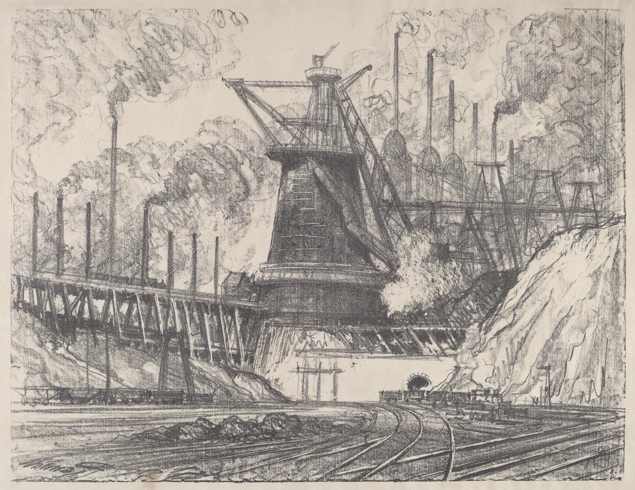 La grande acciaieria, Gary, Indiana da Joseph Pennell