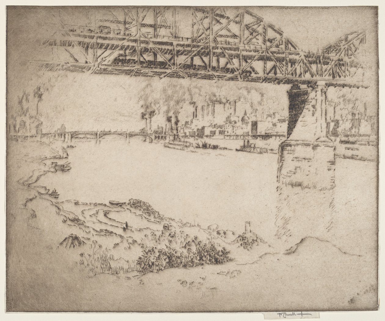 Il ponte della città, St. Louis da Joseph Pennell