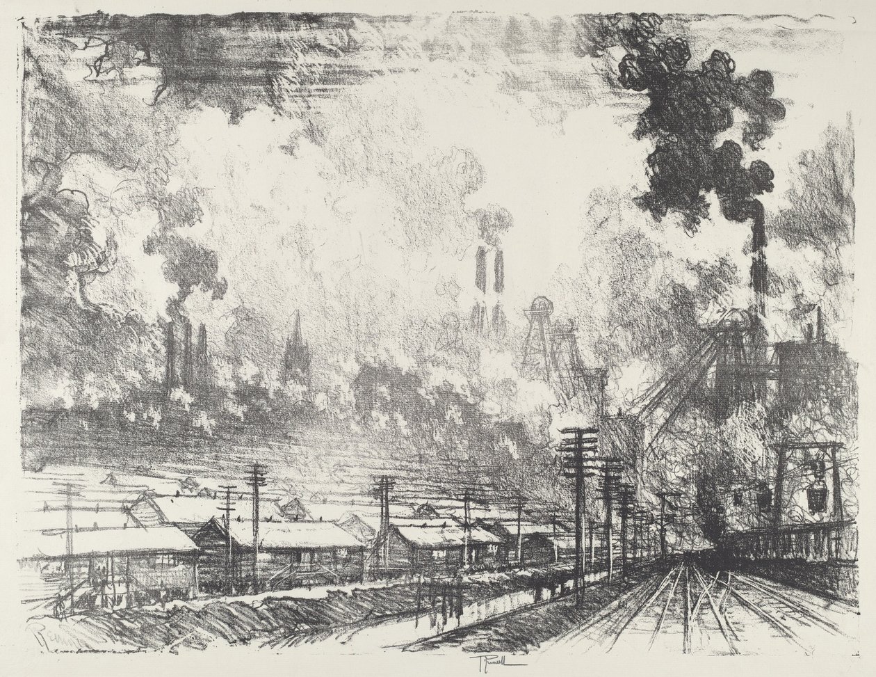 La miniera di carbone da Joseph Pennell