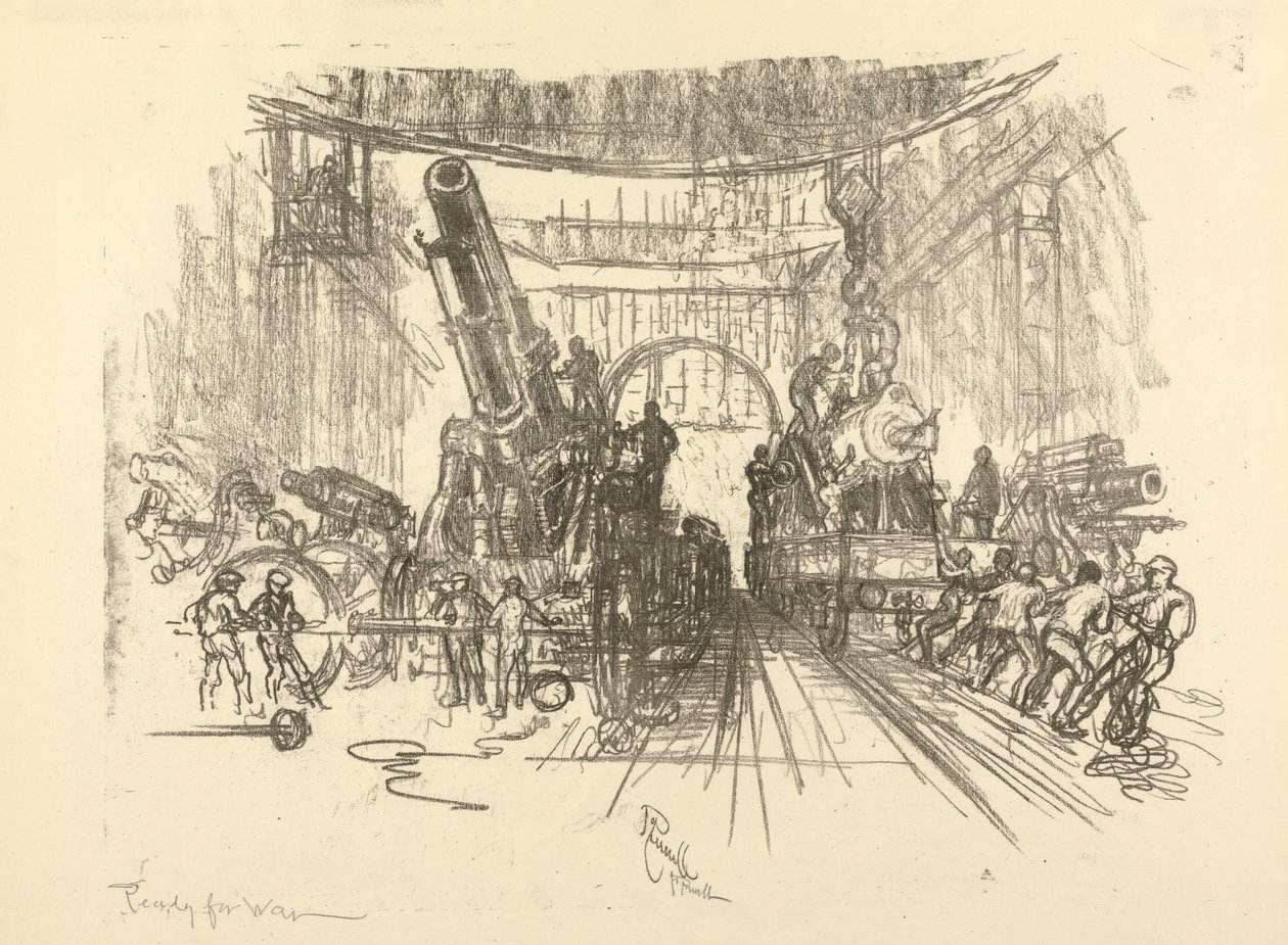 La serie della guerra inglese: W. 453. Pronti per la guerra da Joseph Pennell
