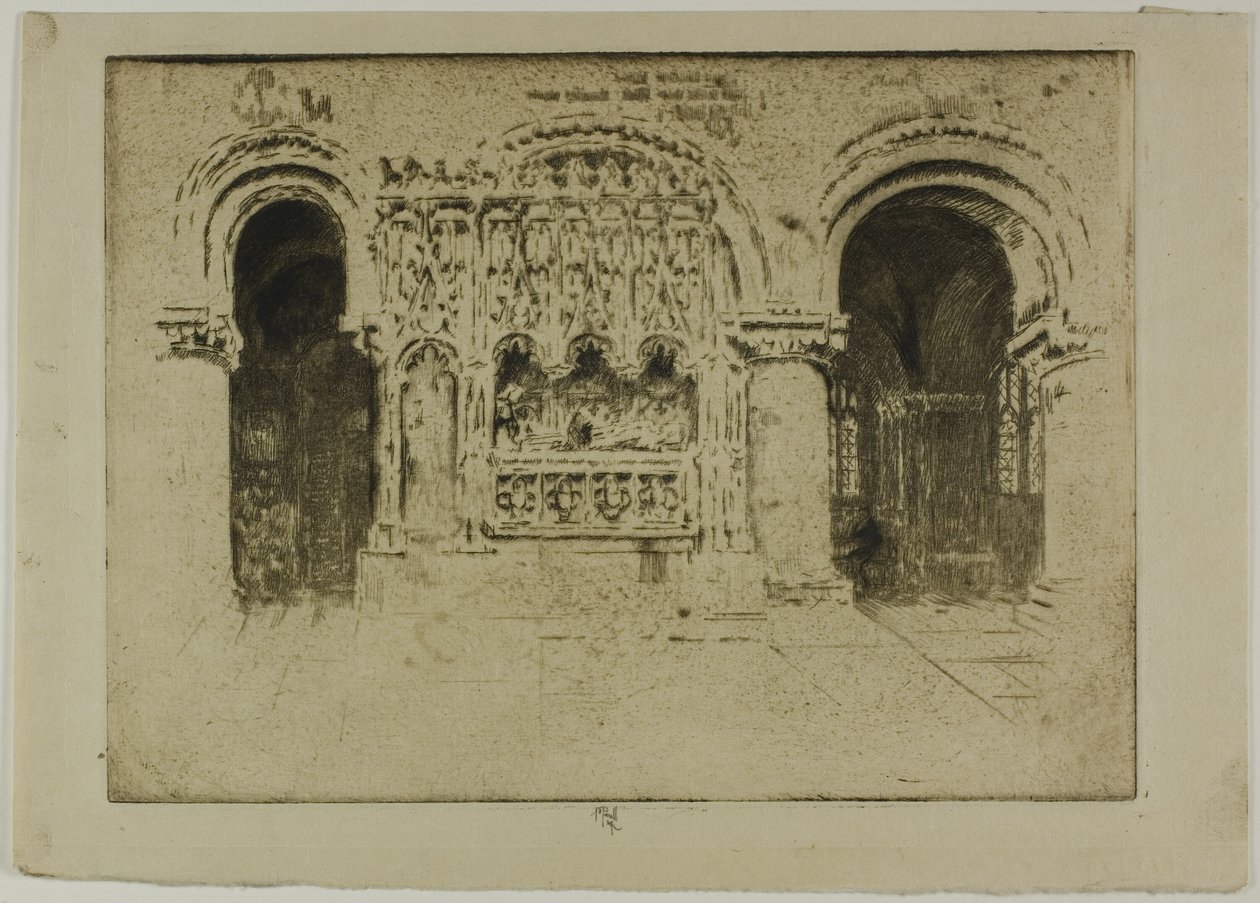 Tomba del Fondatore, chiesa di San Bartolomeo il Grande da Joseph Pennell