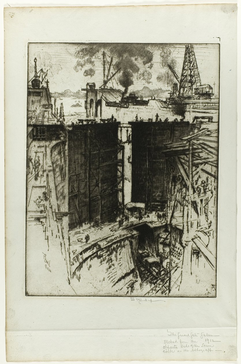 La Porta di Guardia, Chiusa di Gatun, Panama da Joseph Pennell