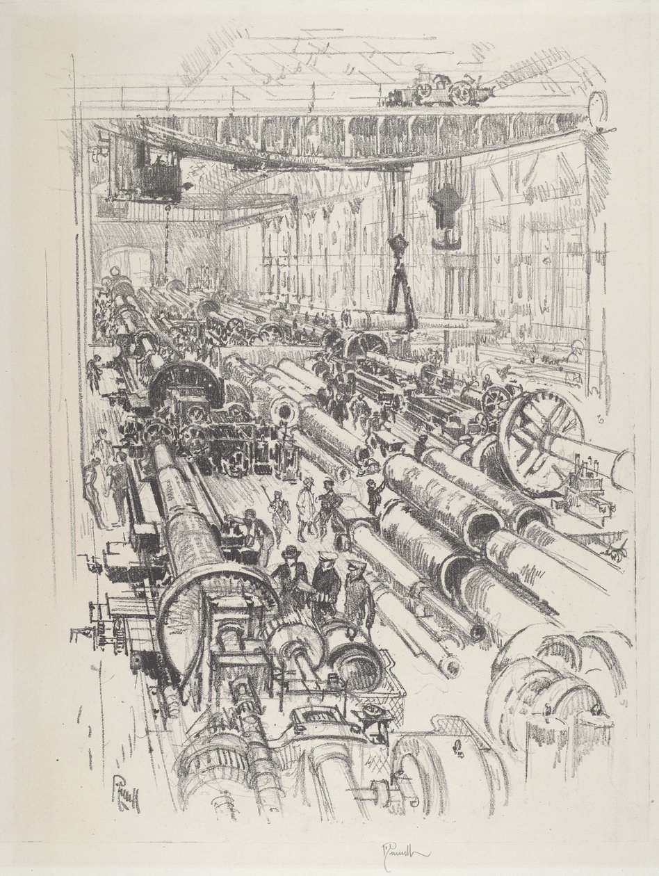 Il negozio di armi, 1916 da Joseph Pennell